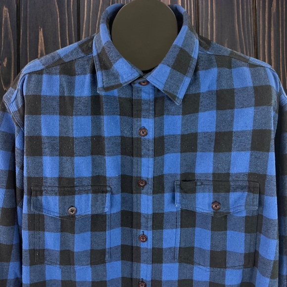 Work n’ Sport Black and Blue Buffalo Chek Cotton Blend Flannel Size XL - Picture 9 of 12